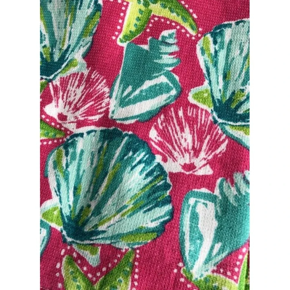 Sigrid Olsen Kitchen Dish Towels Set of 2 Starfish Shells Beach House Pink Green